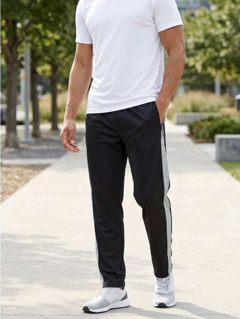 Xersion Pants Men's Black and Gray Track Size L